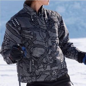 🌸NWOT🌸Free People Bunny Slope Printed Puffer in Black Combo